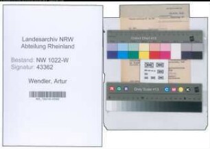 Entnazifizierung Artur Wendler , geb. 27.08.1898 ()
