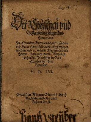 Der Christlich vnd Gewaltig Zug in das Hungerland