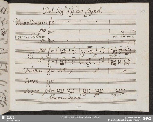 Aria: Fiumicel che s'ode appena