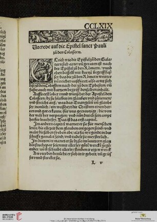 Vorrede auf die Epistel sanct Pauli zu den Colossern
