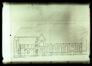 Stiftskirche; Aufriß der Nordseite
