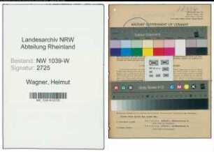 Entnazifizierung Helmut Wagner , geb. 12.04.1920 (Angestellter)
