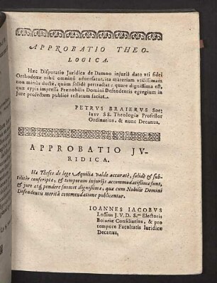 Approbatio theologica.