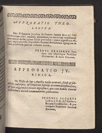 Approbatio theologica.