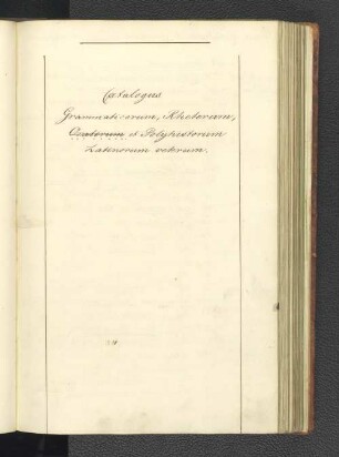 IV. Grammatici, Rhetores, Oratores, Polyhistores