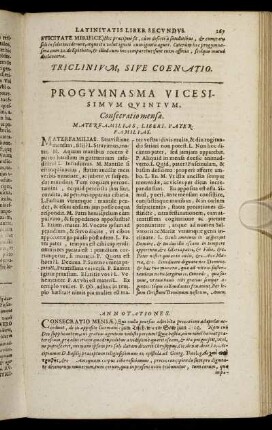 Triclinium, Sive Coenatio. Progymnasma Vicesimum Quintum. - Progymnasma Tricesimum Septimum.
