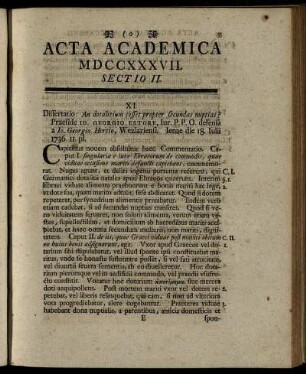 Sectio II. [D. XXVIII. Februarii.]