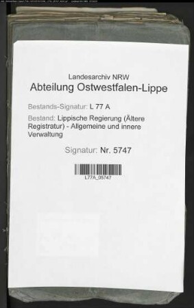 Errichtung des Irrenhaus zu Brake