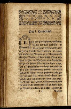 Das I. Hauptstück. - Das VI. Hauptstück.