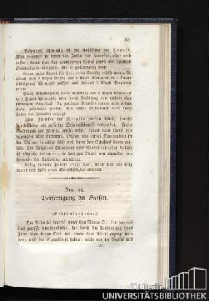 Nro. 34. Verfertigung der Seifen.