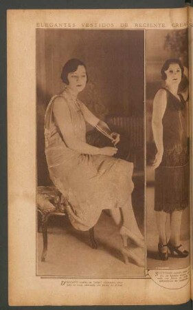 Elegantes vestidos de reciente creación exponente de última moda