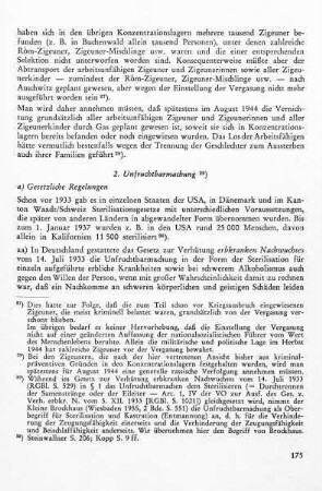 a) Gesetzliche Regelungen