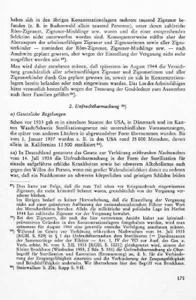 a) Gesetzliche Regelungen