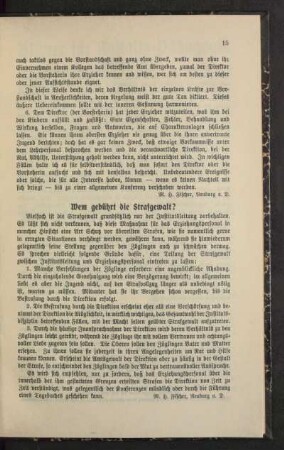Wem gehört die Strafgewalt?