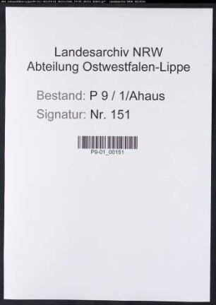 Sterberegister Standesamt Ahaus