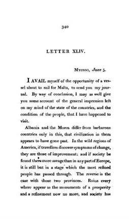 XLV. Myconi. Thoughts and observations relative to the people whom the author has seen.