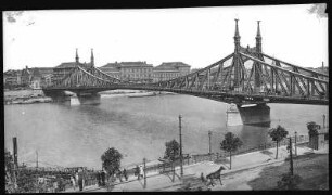 Budapest. Franz-Josephs-Brücke (1894-1896) : Budapest. Franz-Josephs-Brücke (1894-1896; János Feketeházy) über die Donau