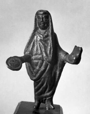 Römische Statuette eines Opfernden. Togatus capite velato. Genius