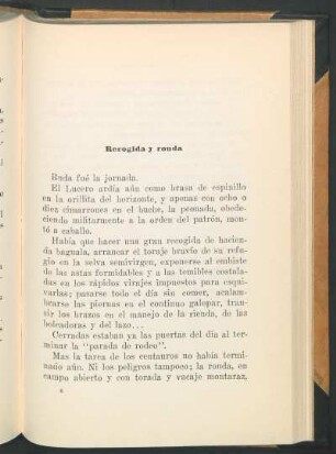 Recogida y ronda