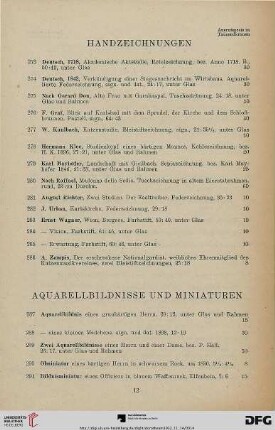 Handzeichnungen (Nr. 273-286)