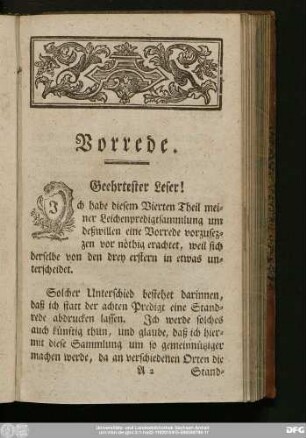 Vorrede. Geehrtester Leser!