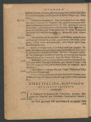 Libri Italico, Hispanico Et Gallico Idiomate conscripti.