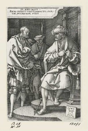 David zerreißt sein Gewand, Blatt 7 der Folge "Geschichte von Amnon und Tamar"