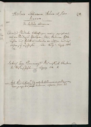 211-448, Historia litterarum artium et scientiarum