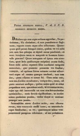 Epistola critica Petro St. Schull, de recensione Q. Horatii Flacci carminum Peerlkampiana