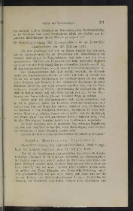 III.1.3 Gehalte. Pensionirung. Tagegelder.