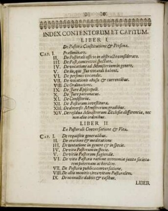 Index Contentorum Et Capitum.