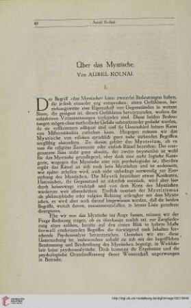7: Über das Mystische