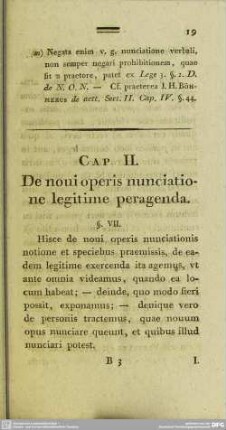 Cap. II. De noui operis nunciatione legitime peragenda