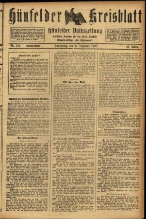 Zweite Ausgabe vom Donnerstag, den 20. Dezember 1923.