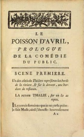 Le Public Vengé : Comédie-Vaudeville En Un Acte, Avec Un Prologue ; Représentée pour la premiere fois, par les Comédiens Italiens ordinaires du Roi, à la rentrée du 9 Avril 1782