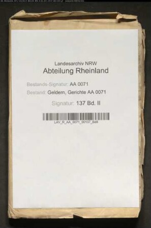 Rechnung des Amtes Krickenbeck