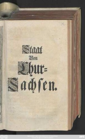Staat Von Chur-Sachsen