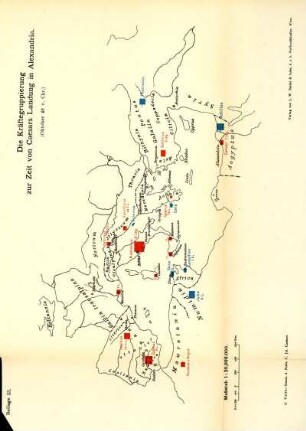 Die Kräftegruppierung zur Zeit von Caesars Landung in Alexandria (Oktober 48 v. Chr.)