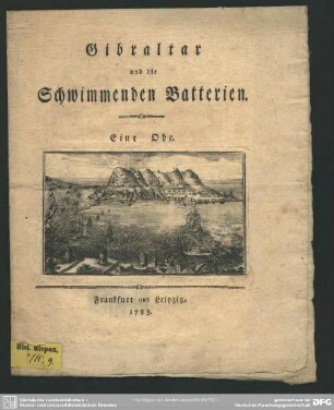 Gibraltar und die schwimmenden Batterien : Eine Ode