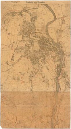 Fischer, Theodor; Kempten / Allgäu (Bayern); Generalbaulinienplan - Stadtplan