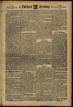 Zweite Ausgabe vom Mittwoch, den 02. Oktober 1912.