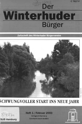 Heft 1 / Februar 2003 : Zeitschrift des Winterhuder Bürgervereins