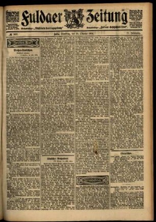 Dritte Ausgabe vom Samstag, den 15. Oktober 1904.