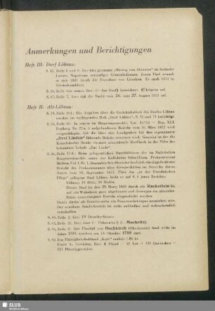 Anmerkungen und Berichtigungen