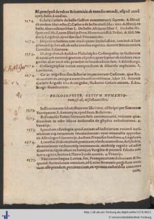 Philosophici, Artivm Hvmaniorum, & alij miscellanei libri.