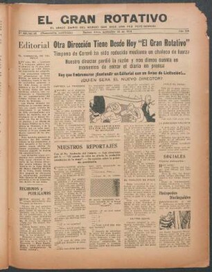 El gran rotativo : El único diário del mundo que sale una vez por semana