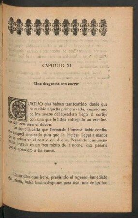 Capítulo XI - Una desgracia con suerte