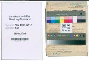 Entnazifizierung Kurt Broch , geb. 22.12.1915 (Bahnbeamter)