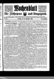 Wochenblatt für Zschopau und Umgegend : Zschopauer Tageblatt u. Anzeiger