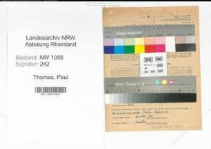 Entnazifizierung Paul Thomas , geb. 04.01.1895 (Polizist)